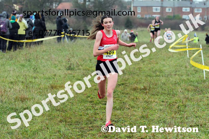 Womens under-17s and under-20s, 2021 North Eastern Cross Country Championships, Sedgefield. Photo: David T. Hewitson/Sports for All Pics